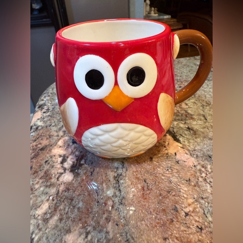Harry and David Red Owl Ceramic Mug ECU